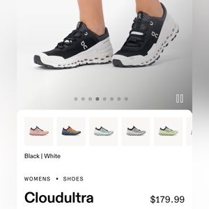 Cloudultra On size 7 NWT NEVER WORN black and white